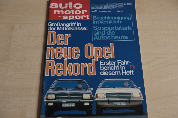 Deckblatt Auto Motor und Sport (02/1972)